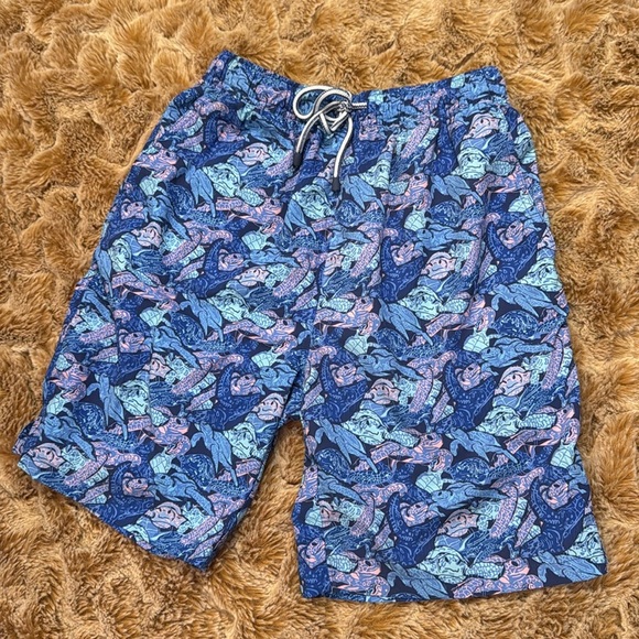PETER MILLAR SIZE S Blue Patterned Men's Swim Shorts - Picture 6 of 9